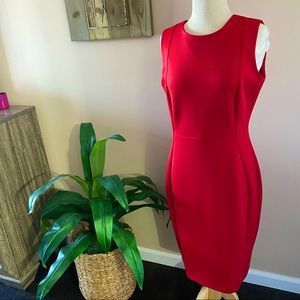 Calvin Klein Red Sleeveless Dress, size 8